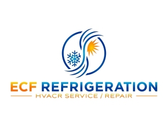 ECF REFRIGERATION logo design by FriZign