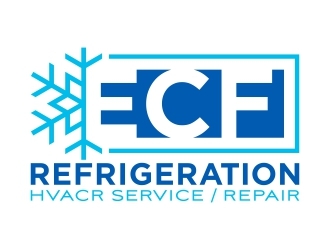 ECF REFRIGERATION logo design by FriZign