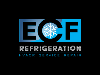 ECF REFRIGERATION logo design by up2date