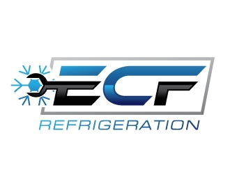 ECF REFRIGERATION logo design by REDCROW