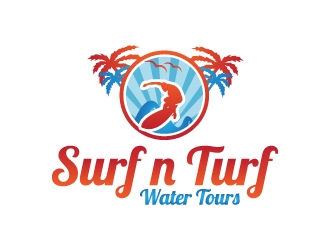 surf n turf water tours  logo design by karjen