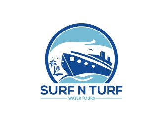 surf n turf water tours  logo design by AamirKhan