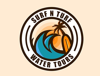 surf n turf water tours  logo design by XyloParadise