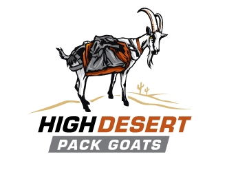 High Desert Pack Goats logo design by REDCROW