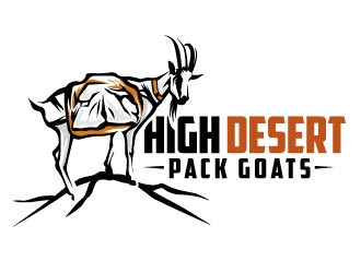 High Desert Pack Goats logo design by REDCROW