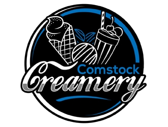 Comstock Creamery logo design by MAXR