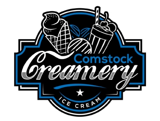 Comstock Creamery logo design by MAXR