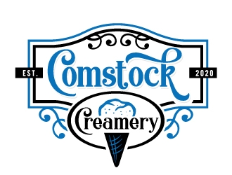 Comstock Creamery logo design by REDCROW