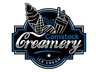 Comstock Creamery logo design by MAXR
