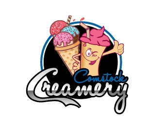 Comstock Creamery logo design by shravya