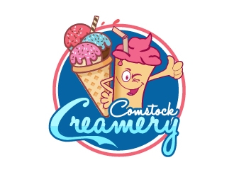 Comstock Creamery logo design by shravya