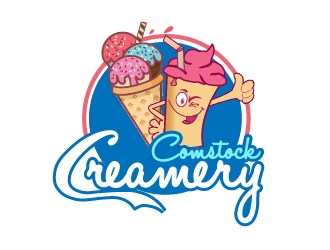 Comstock Creamery logo design by shravya