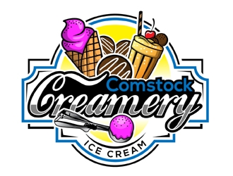 Comstock Creamery logo design by MAXR
