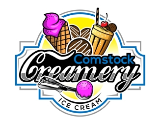Comstock Creamery logo design by MAXR