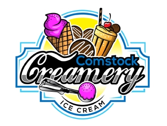 Comstock Creamery logo design by MAXR