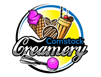 Comstock Creamery logo design by MAXR