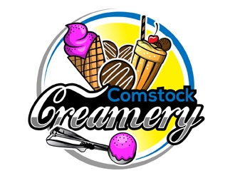 Comstock Creamery logo design by MAXR