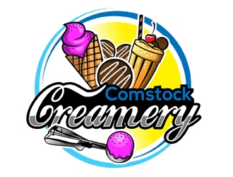 Comstock Creamery logo design by MAXR