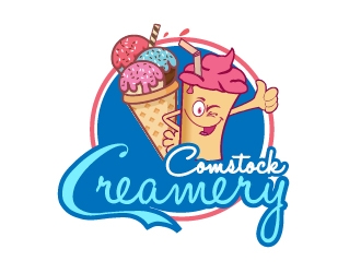 Comstock Creamery logo design by shravya