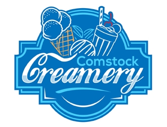 Comstock Creamery logo design by MAXR