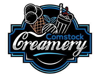 Comstock Creamery logo design by MAXR