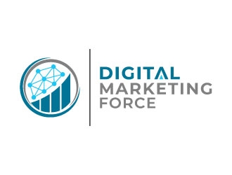 Digital Marketing Force logo design by pixalrahul