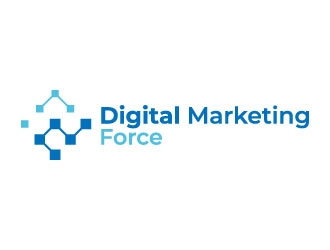 Digital Marketing Force logo design by pixalrahul