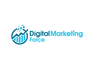 Digital Marketing Force logo design by pixalrahul