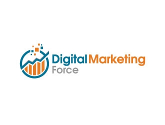 Digital Marketing Force logo design by pixalrahul