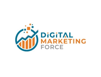 Digital Marketing Force logo design by pixalrahul