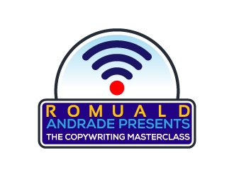 Romuald Andrade Presents The Copywriting Masterclass logo design by aryamaity
