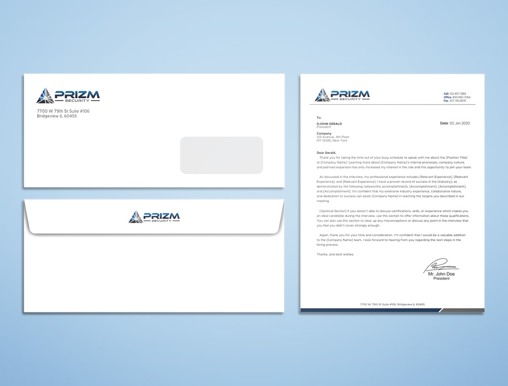 Prizm Security logo design by Kindo