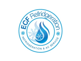ECF REFRIGERATION logo design by Rachel