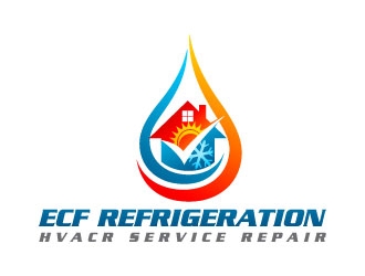 ECF REFRIGERATION logo design by J0s3Ph