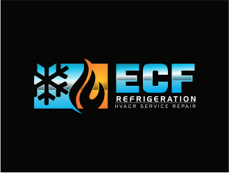 ECF REFRIGERATION logo design by up2date