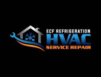 ECF REFRIGERATION logo design by MUSANG