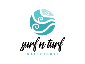 surf n turf water tours  logo design by JessicaLopes