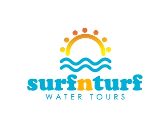 surf n turf water tours  logo design by Marianne