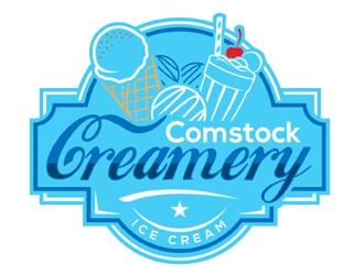 Comstock Creamery logo design by MAXR