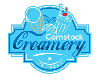 Comstock Creamery logo design by MAXR