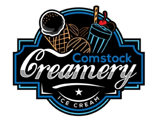 Comstock Creamery logo design by MAXR