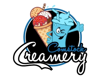 Comstock Creamery logo design by shravya