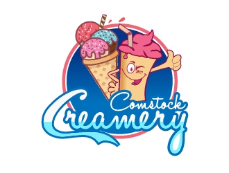 Comstock Creamery logo design by shravya