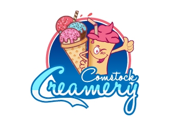 Comstock Creamery logo design by shravya