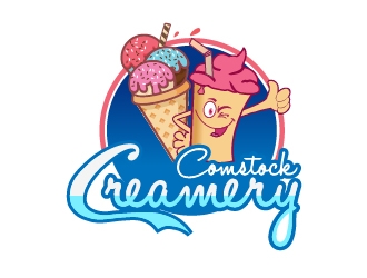Comstock Creamery logo design by shravya