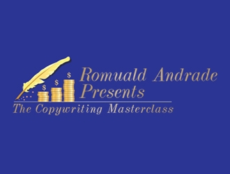 Romuald Andrade Presents The Copywriting Masterclass logo design by samueljho