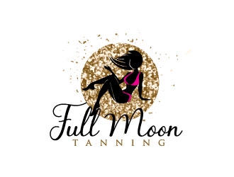 Full Moon Tanning logo design by maze