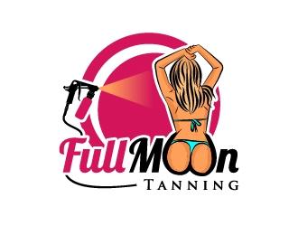 Full Moon Tanning logo design by Norsh