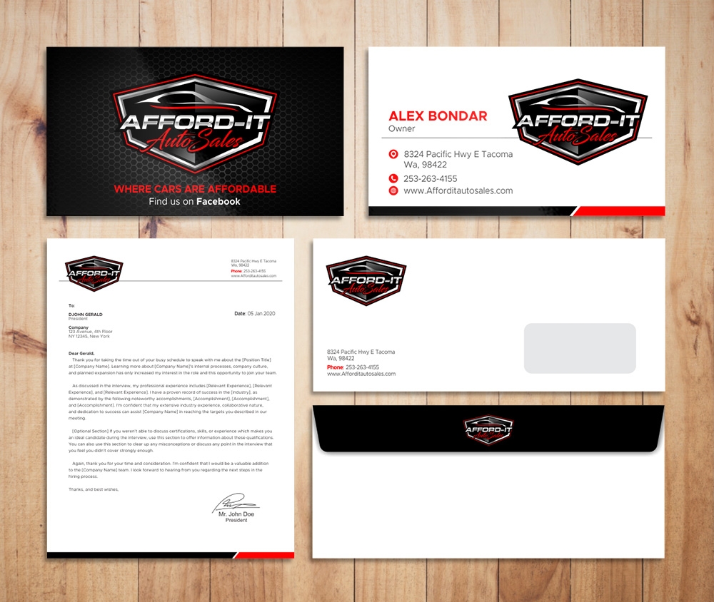 Afford-It Auto Sales logo design by Kindo