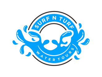 surf n turf water tours  logo design by semar